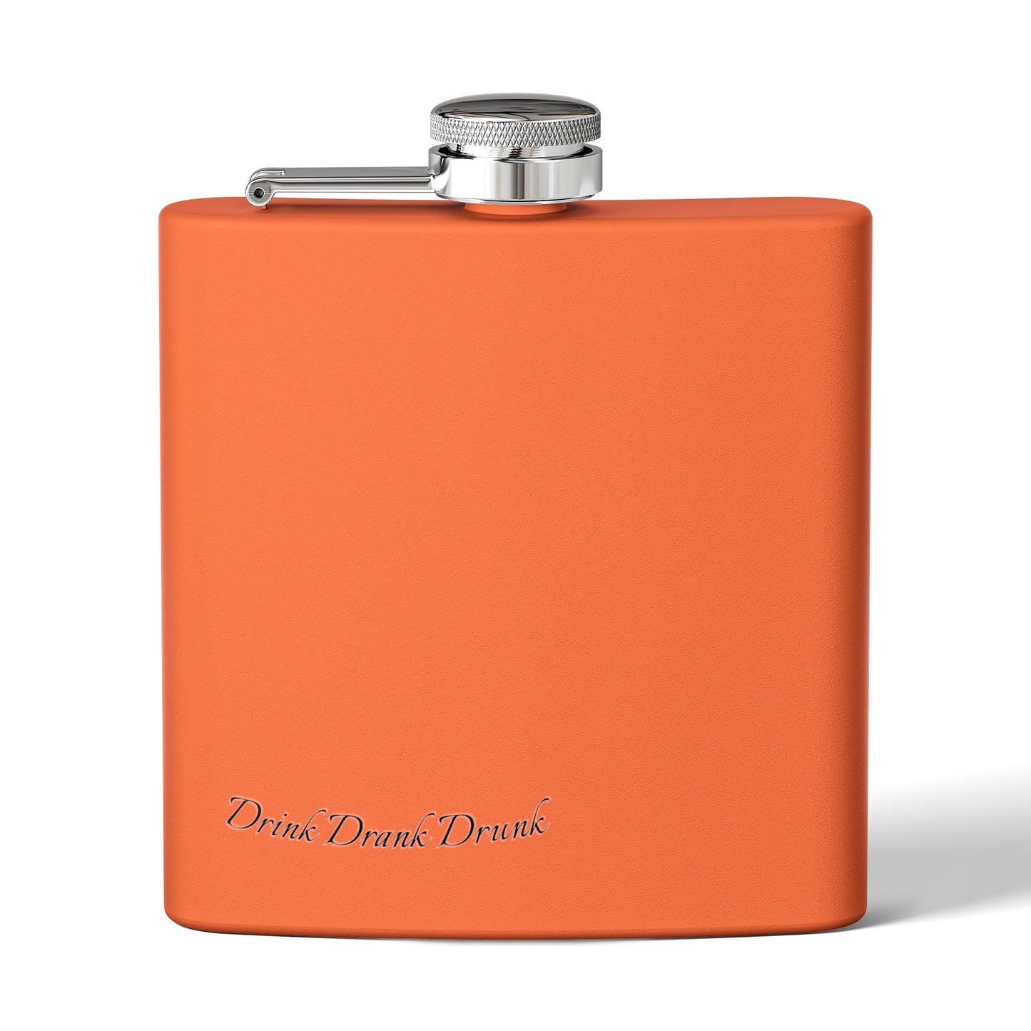 Personalized Stainless Steel Flask - 6oz White DrinkDrankDrunk Flask for Groomsmen, Parties, and Celebrations