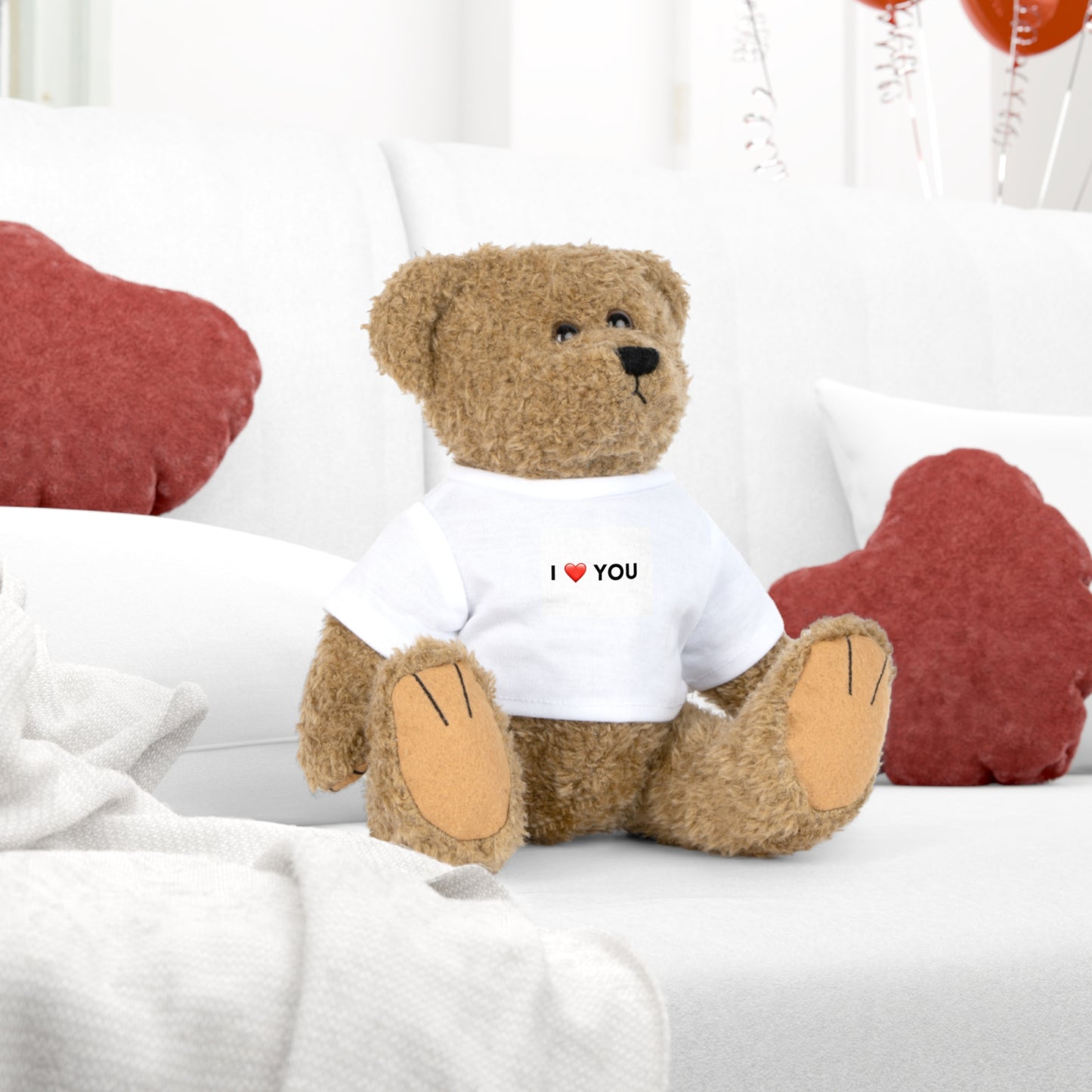 Cuddly Bear Plush Toy with 'I ❤️ You' T-Shirt | Perfect Gift for Loved Ones