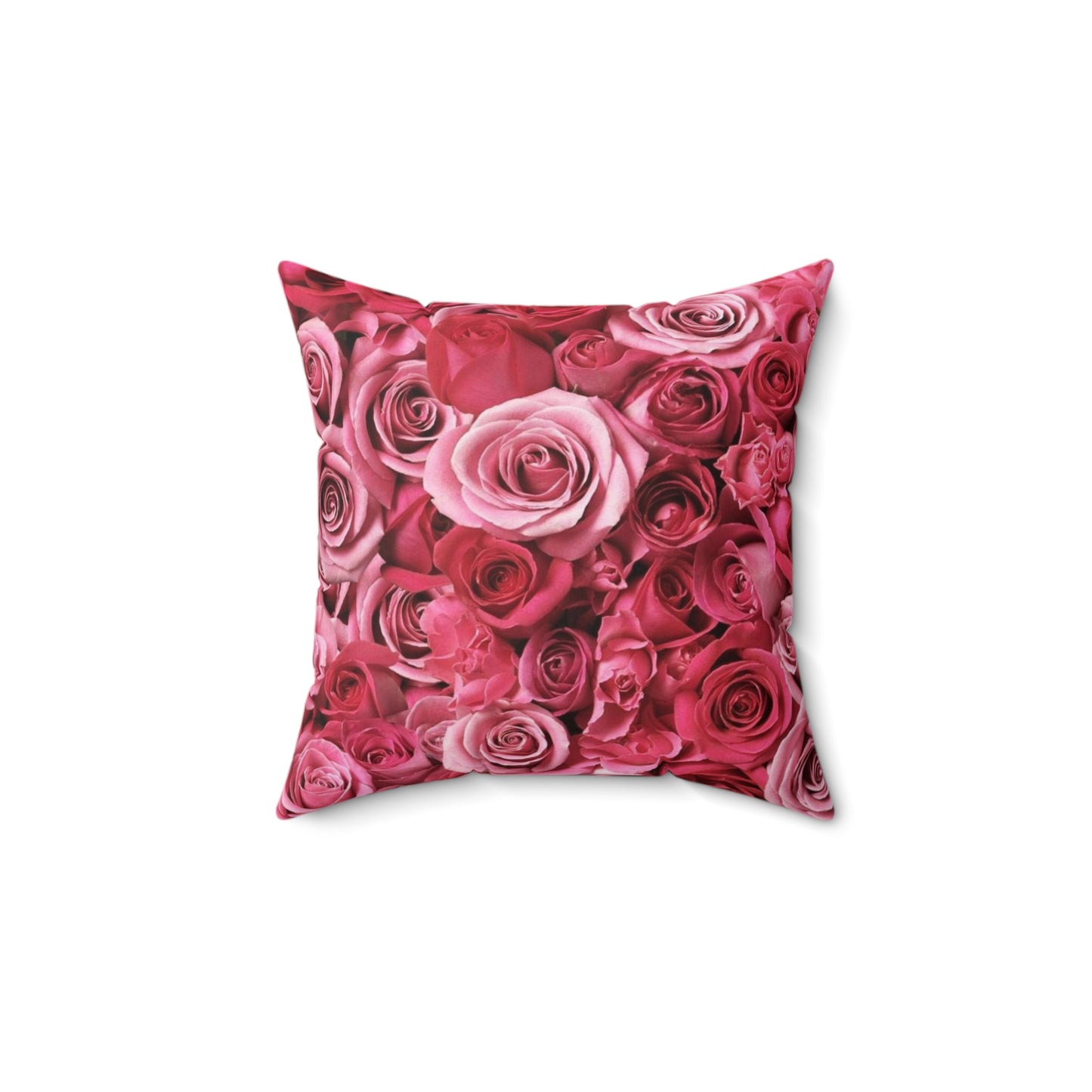 Romantic Rose Print Pillow - Floral Decorative Cushion for Home