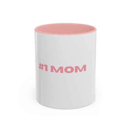 #1 Mom Accent Coffee Mug - Perfect Gift for Mother's Day or Everyday Use