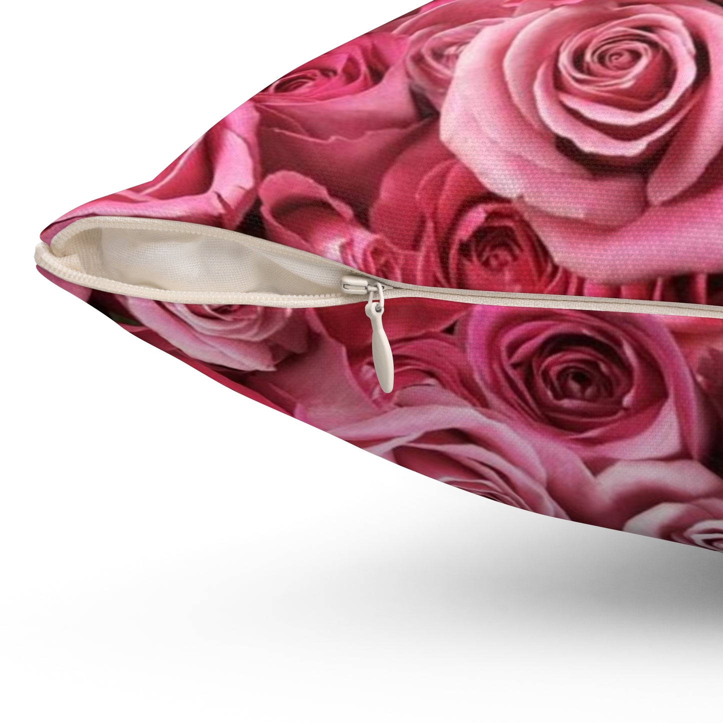Romantic Rose Print Pillow - Floral Decorative Cushion for Home